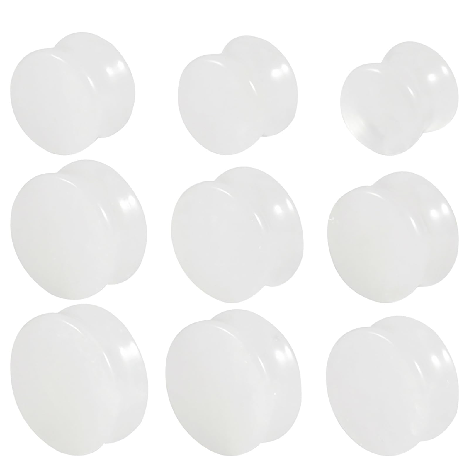 CHUANCI Pair Stone Ear Gauges White Stone Plugs Expander Ear Stretcher Body Jewelry