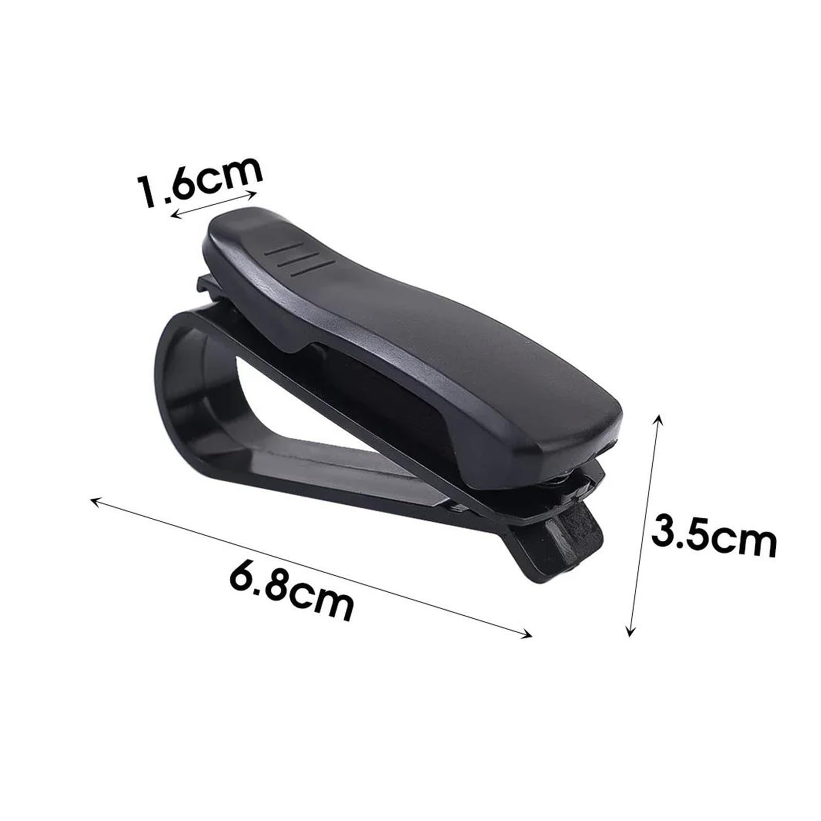 Cuero Pare Portagafas de Coche Estuche UN&IVE&RSAL para gafas de sol con clip para visera de coche(2pcs black)