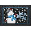 Briarwood lane jolly winter snowman doormat primitive let it snow indooroutdoor 30 x 18  urban country home decor