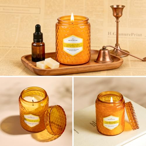 6 Pack Natural Soy Wax Jar Candles for Home, Scented Aromatherapy Gift Set for Women, 33 oz 240 Hour Long Lasting Candles Gifts for Mothers Day Birthday Women Valentine\'s Day