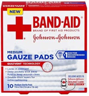 BAND-AIDÂ® Brand CUSHION-CAREâ„¢ Gauze Pads 3in x 3in, 10 count