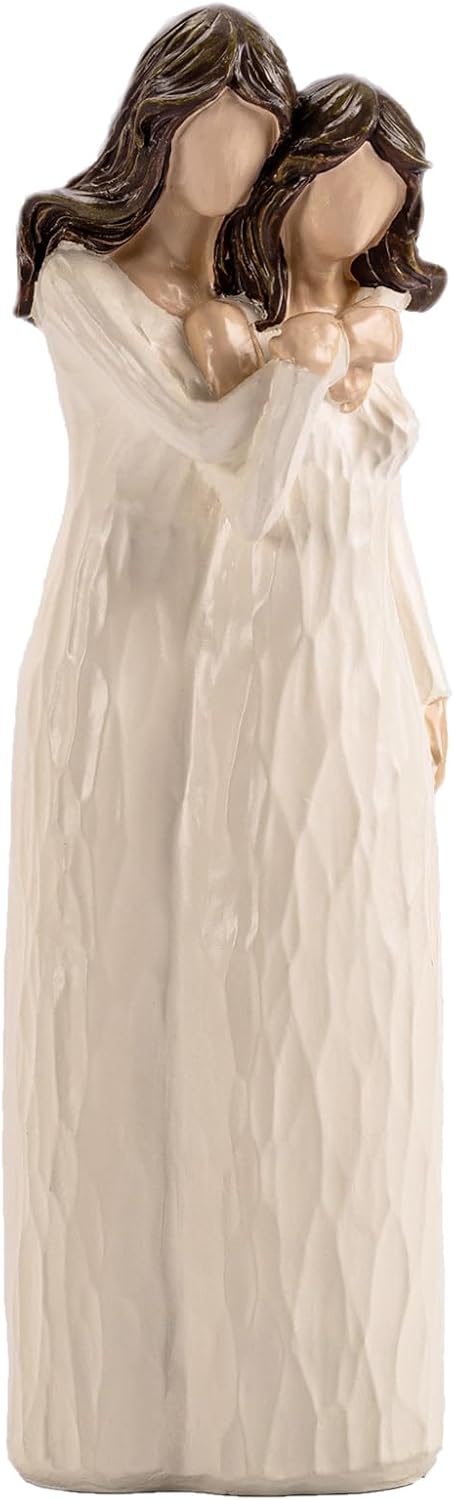 Gifts for Sister from Sister, Christmas, Birthday Gifts for Best Women Friend, Hand-Painted Figurines, Resin, 9.4" H