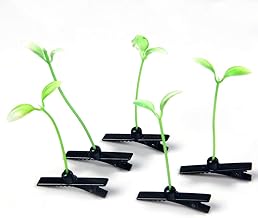 SMTHOME おもちゃヘアピン 髪飾り 大流行可愛い 面白い 植物贈り物 10個 話題ヘアピン 萌えもやし 萌え草 頭に草がひょんと生え 子供 ベビー 旅行大人男女兼用 緑