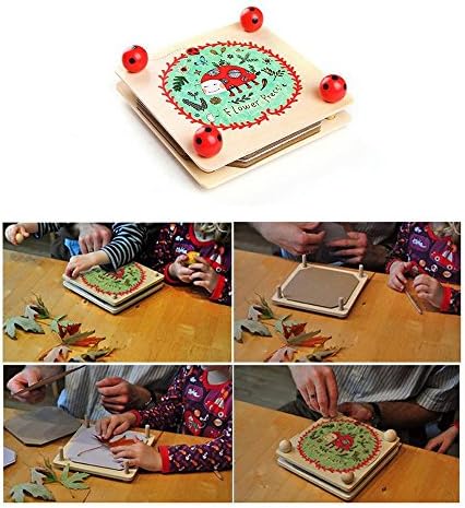 Flower Leaf Press Craft Kits - WISHTIME Wooden Art Kit Outdoor Play Learning Toy Gift for Children