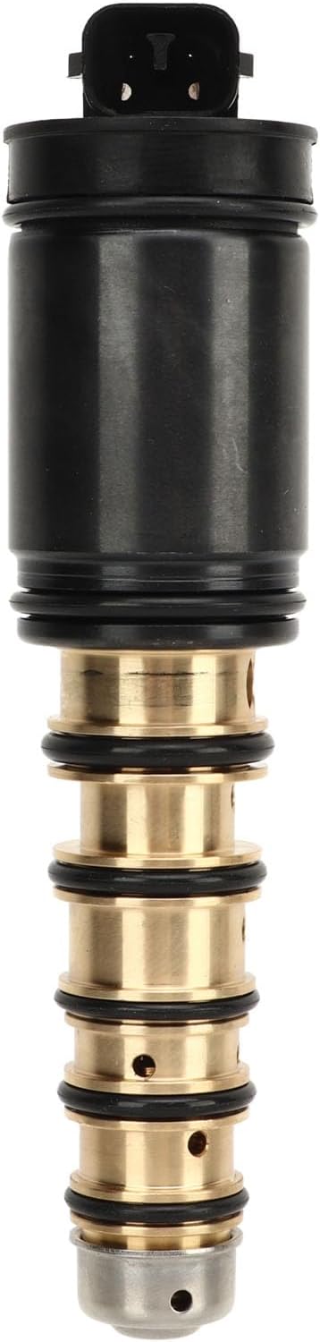 AC Compressor Control Solenoid Valve, Electronic Control Valve, Improved Airflow, Compatible with DENSO 6SEU16C, 2554833, Compressor Regulator, Air Conditioning Solenoid