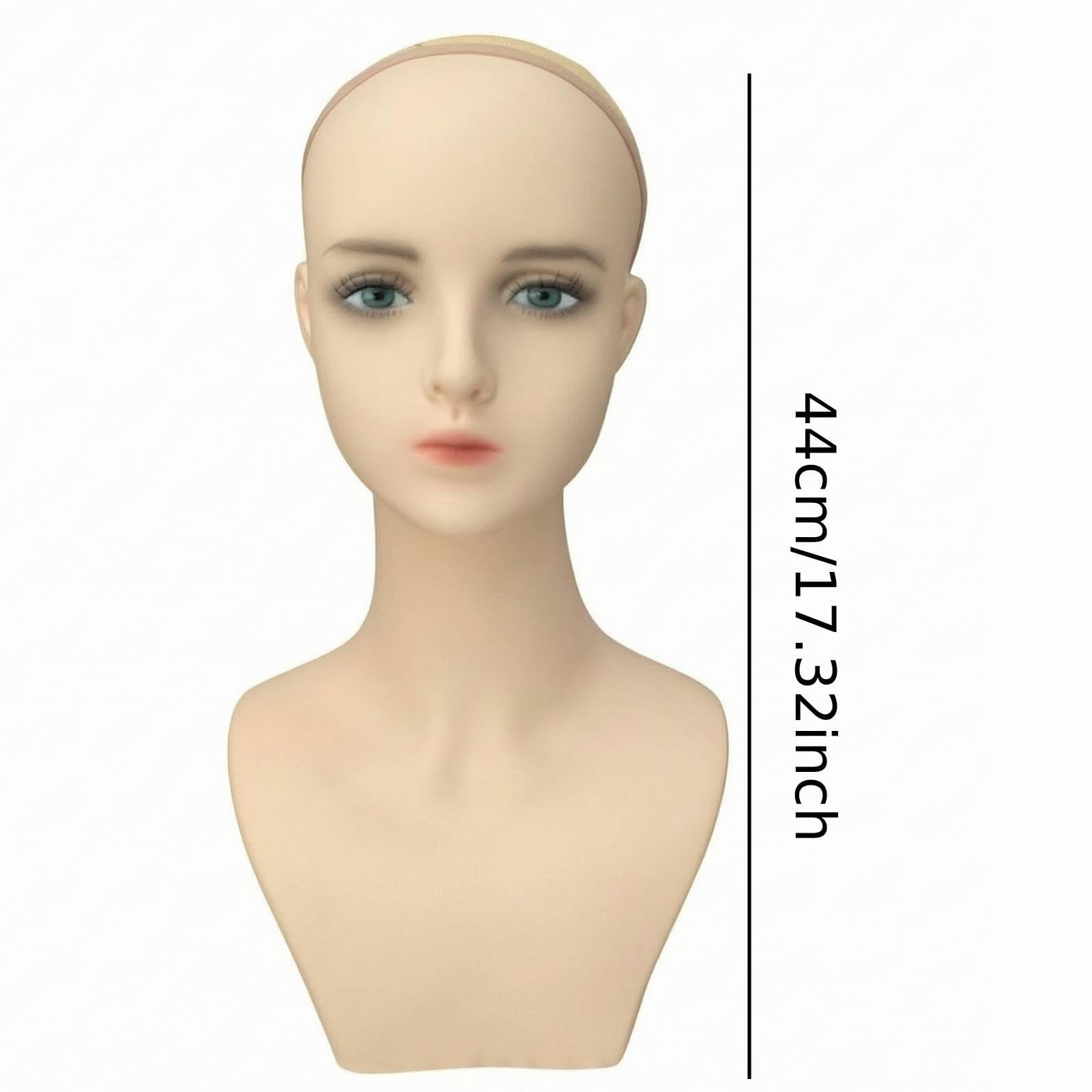 Testa di Manichino Femminile Professionale, Versatile E Realistica con