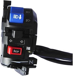 Motorcycle Handlebar Switch, 22MM 7/8" moto Horn Button power ON-OFF Turn Signal light Electric Fog Lamp Light Start Handlebar motorcycle Controller Switch (Color : Left)