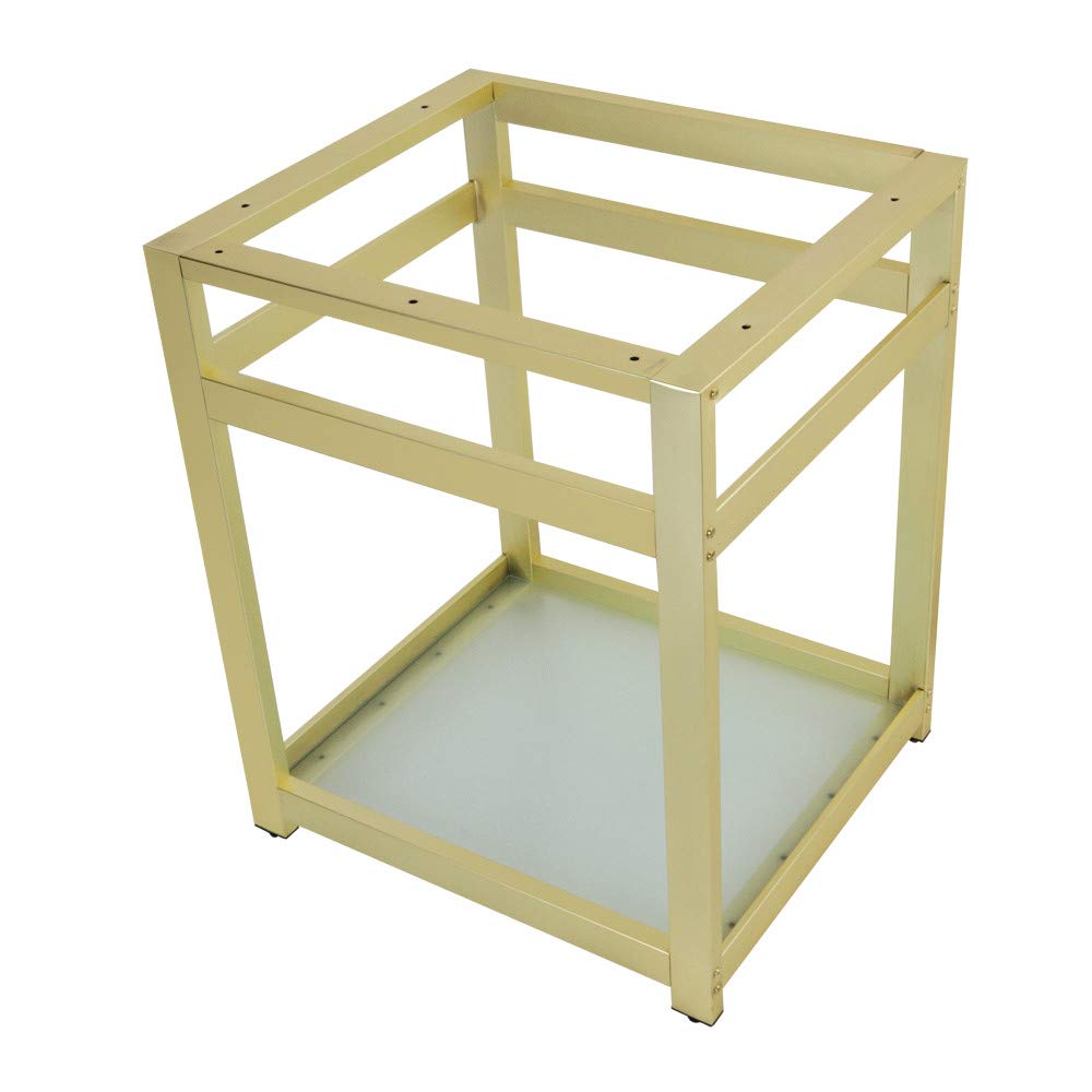 Console Kingston Brass VSP2522B7 laiton brossé 25x22 meuble lavabo acier étagère verre