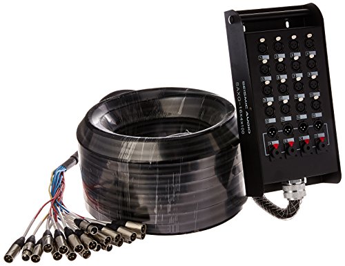 Seismic Audio - SAXQ-16x4x100 - 16 Channel 100 XLR Snake Cable with 4 XLR and 1 4 Returns on the Box