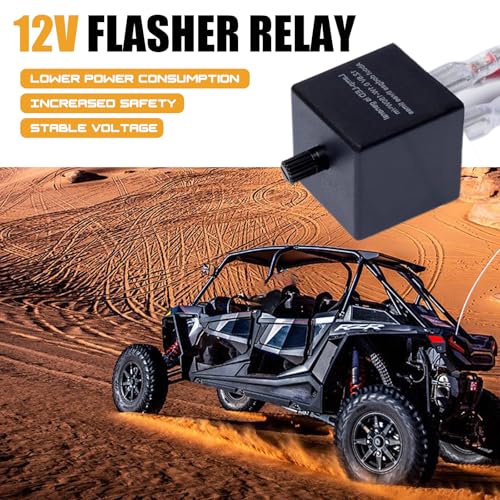 Hypertune Universal ATV/UTV Turn Signal Kit Side by Side Blinker Kit for Polaris Kawasaki Golf Cart Arctic Cat SXS ATV UTV Street Legal Kit Vertical Pre-Wired Turn Signal Assembly Green