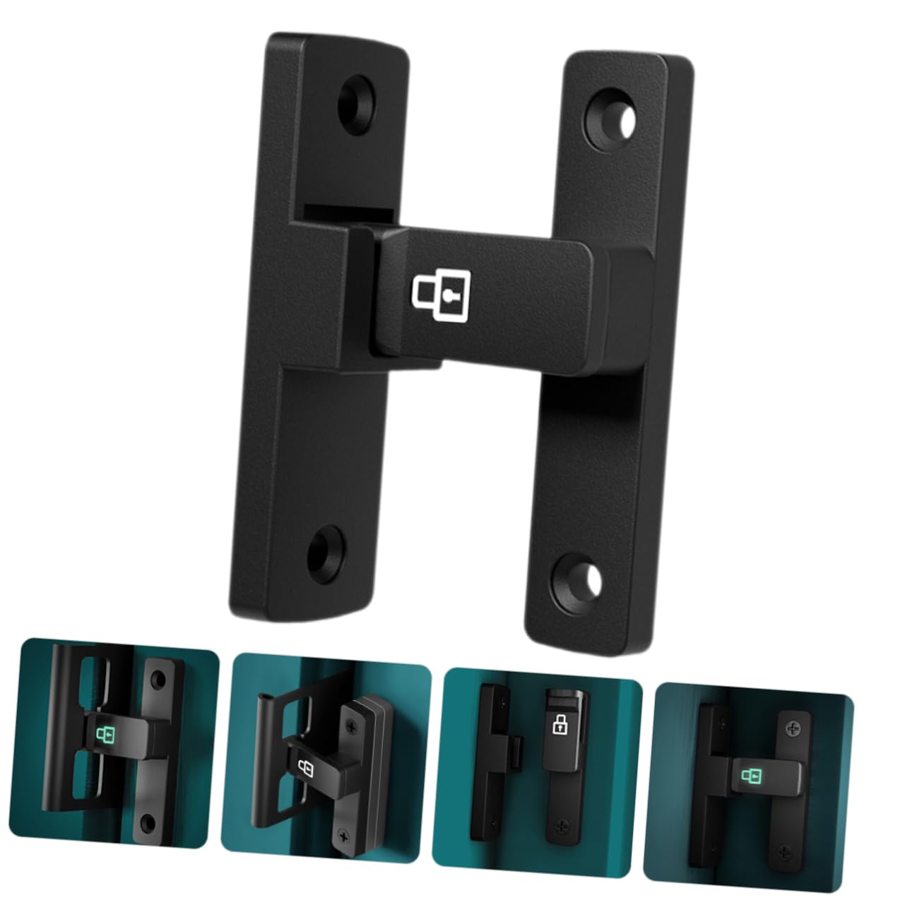 EXCEART 4pezzi Chiusura Per Porta Scorrevole Anti-furto Con Luce Notturna Serratura Facile Da Installare Sicurezza Per Interni e Garage Per Porte Scorrevoli e Garage