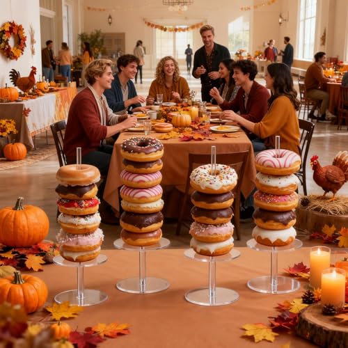 Support tour à donuts pour éviter l'encombrement des tables de desserts