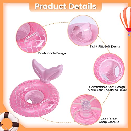 Baby Swimming Float,Inflatable Baby Swim Ring With Seat For Infant/Toddler 6-48 Months,Children Waist Float Ring(Pink) #TOP3