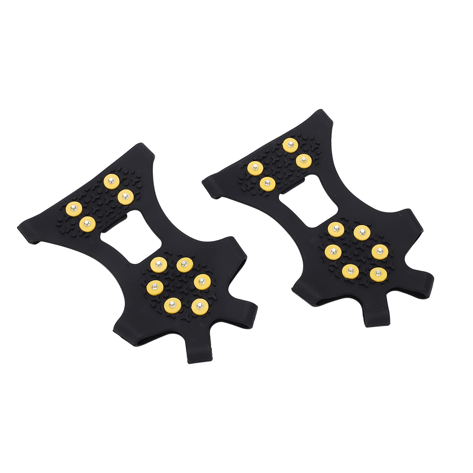 10 Tooth Outdoor Climbing Crampons Anti Slip Stainless Steel Mountaineering Ice Snow Gripper (M)