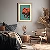 Hippopotamus Presence Rustic Framed Wall Art Print A4 (29.7×21cm) Black, Wall Decor for Living Room, Bedroom, Office & Home, Ready to Hang, Art Gift #3
