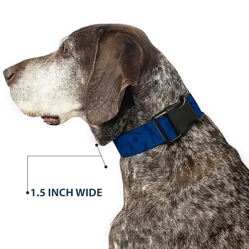 Collar de clip de plástico ajustable azul con siluetas de golf para mascotas 8