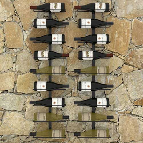 image for vidaXL 2X Wall-Mounted Wine Racks for 18 Bottles Dining Dinner Room Li
