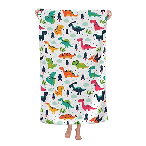 恐竜 ティラノサウルス (2) アニメ バスタオル 大判 吸水 フェイスタオル 速乾 抗菌 防臭 ふわふわ 赤ちゃん用 家庭用 子供 人気 かわいい プレゼント 80×130cm g15l