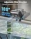 Pawfly Aquarium Kühler, Leiser Aquarium durchlaufkühler, Aquarium Lüfter mit Einstellbarer Geschwindigkeit und Timer, Terrarium Wasserkühler für bis zu 40cm Süß- und Salzwasserbecken (1 Lüfter)