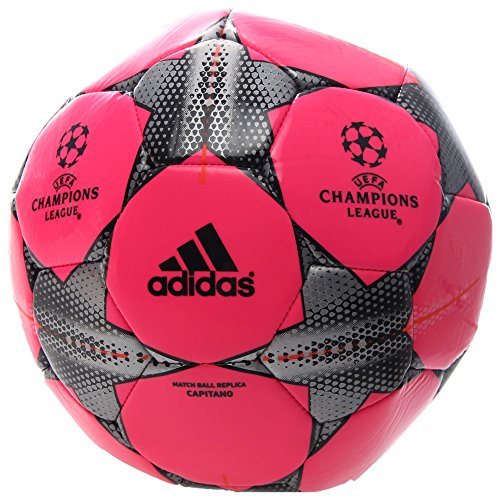 adidas Performance Finale 15 Capitano Soccer Ball, Pantone Pink/Solar Orange/Black, 5