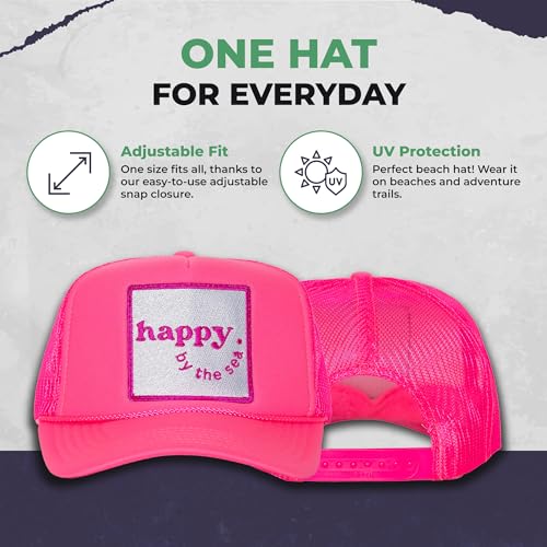 Image of Friday Feelin' Trucker Hat Women Baseball Cap Western Adjustable American Trucker Hats Fitted Mom Cap All Occasion- One Size