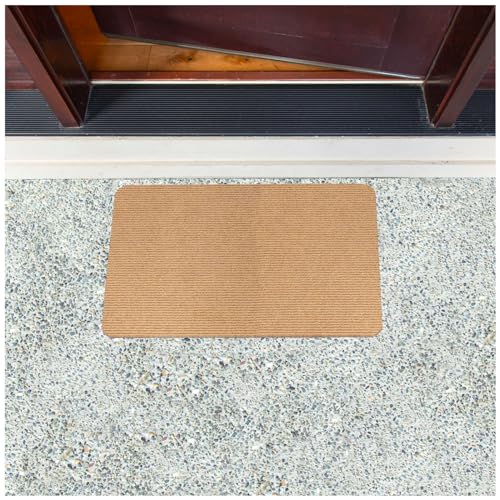 ANRO Fußmatte Schmutzfangmatte Türmatte Outdoor Fußabstreifer Türvorleger rutschfest Fussmatte Sauberlaufmatte Eingangsmatte Innen Außen Jumbo Beige 40x60cm