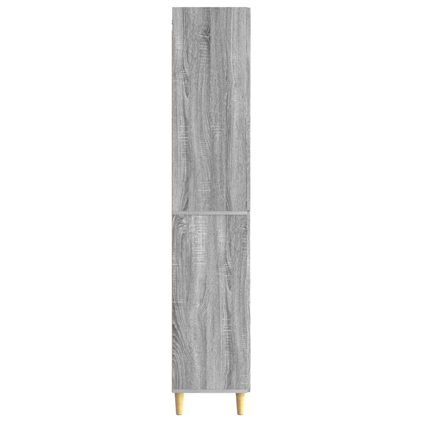 2-częściowy zestaw szaf Sonoma szary materiał drewnopochodny 33 x 34,5 x 90 cm, zajmuje mało miejsca do przechowywania, wszechstronne połączenie do salonu, jadalni, sypialni, na balkon i taras