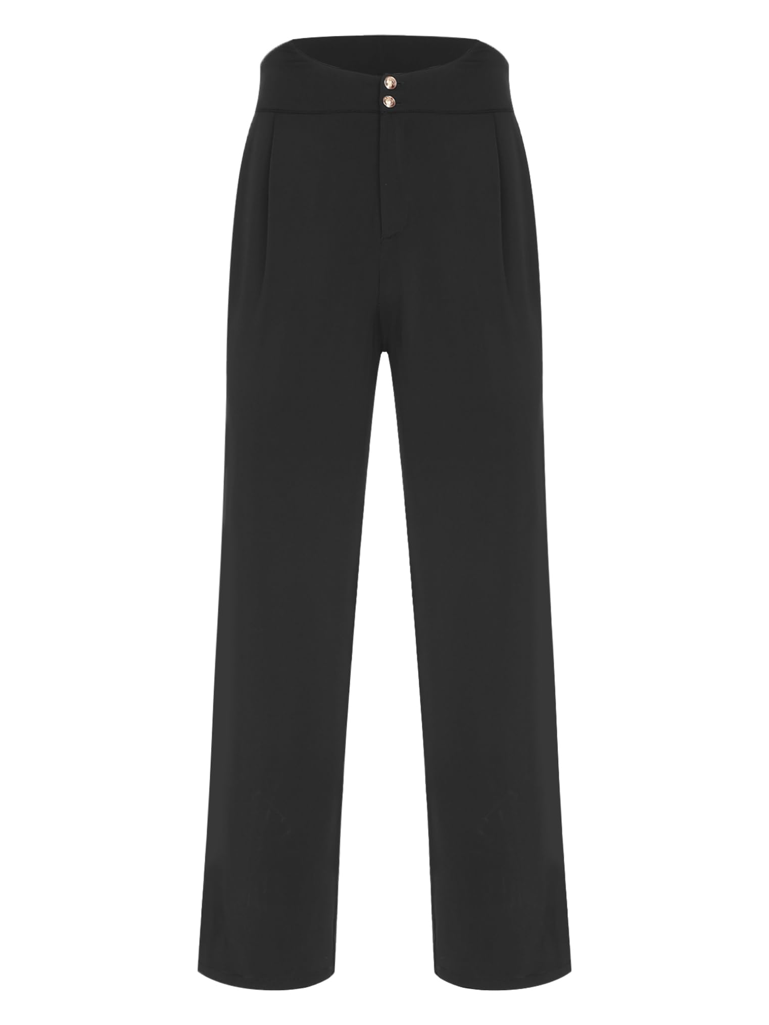 Choomomo Pantalones de baile para hombre, largos, rectos, pantalones de baile estándar, cintura alta, pantalones de jazz, actuaciones escénicas, competición, salón de baile