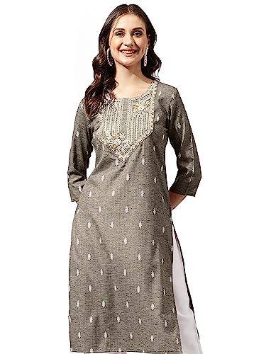 Image of MIRCHI FASHION Women's Straight Fit Paisley Printed And Embellished Kurta Set with Dupatta and Trouser