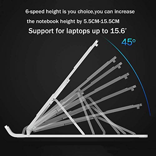 Soporte para laptop plegable y ajustable de aluminio miniatura 4