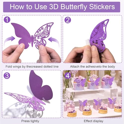 31st Purple Birthday Decorations for Women, Butterfly Theme Party Decor by NANINUNENO - Used condition - Image 7