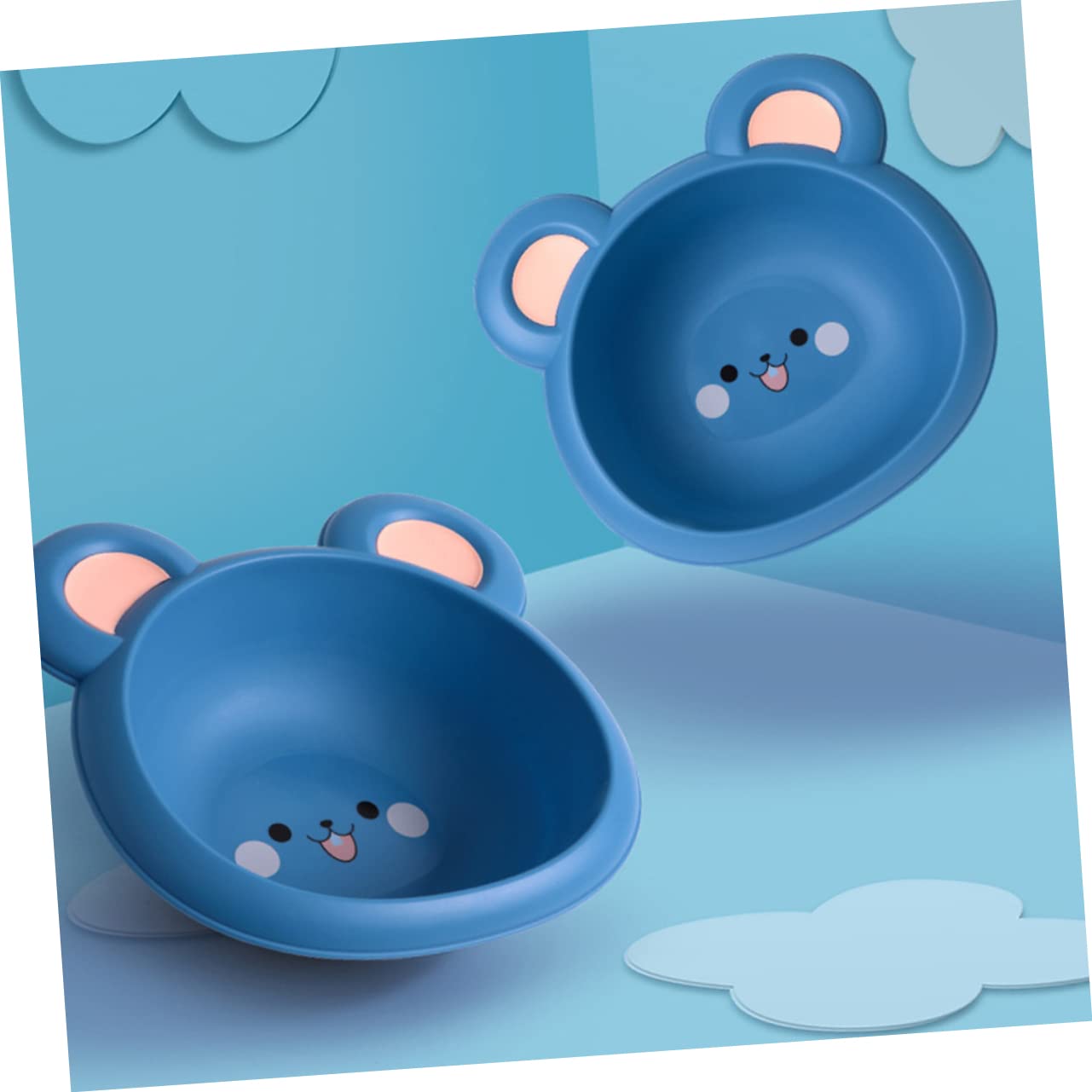 BESPORTBLE Portable Face Basin for Lightweight Multifunctional Washbasin with Stable Reinforced Design Adorable Cartoon Face Bathtub for Newborns and Travel Use Blue