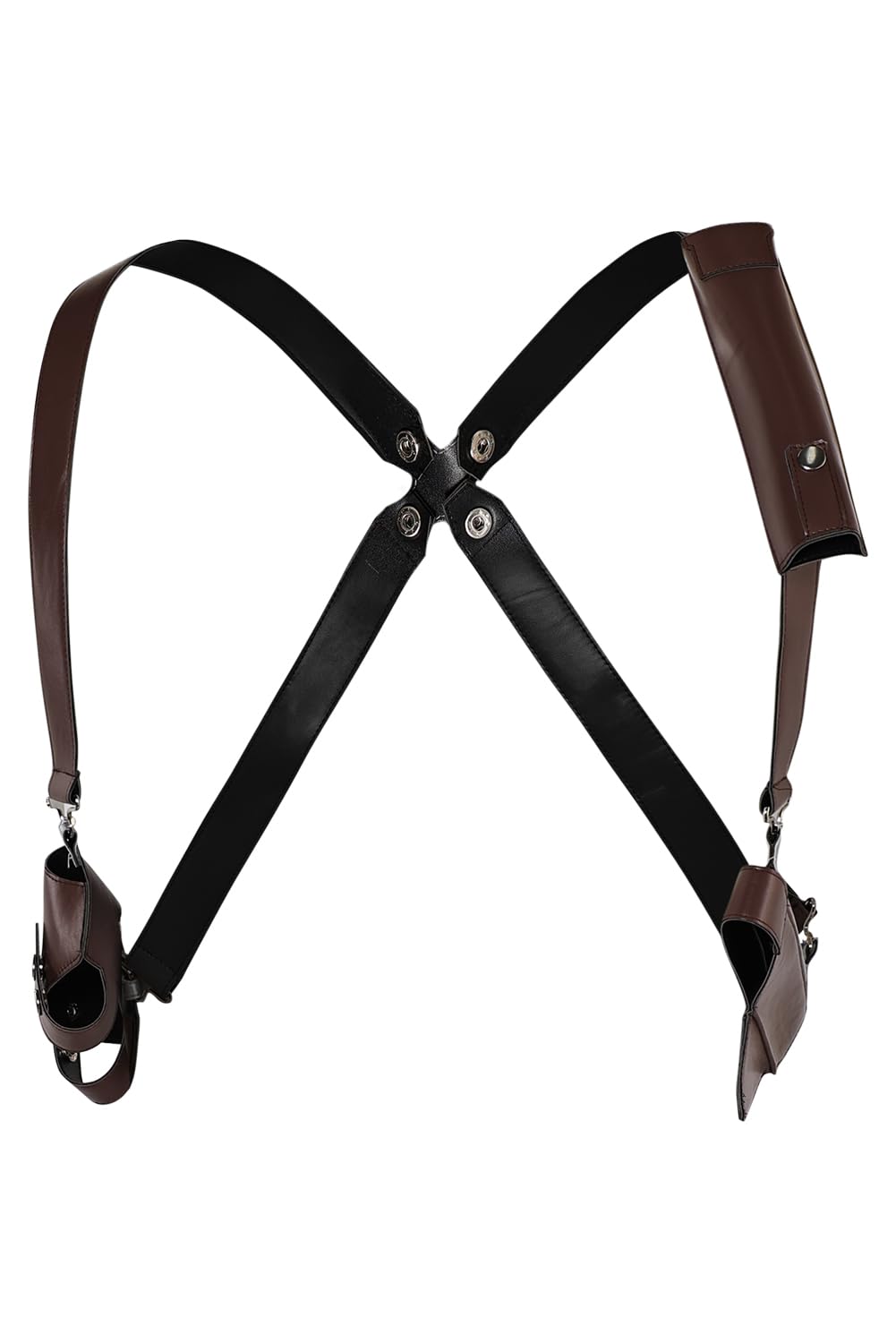 YANVS RE4 Remake Men Leon Scott Kennedy Costume Suspenders Halloween Cosplay Leon Kennedy Costume Outfits Accessory,Medium