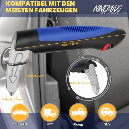 NINEMAX Einstiegshilfe Auto Senioren,Ausstiegshilfe Auto Behindert (Blau A)