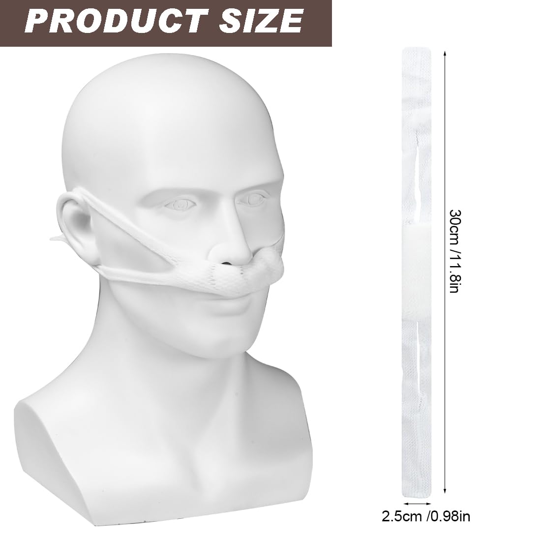 Elastic Nose Bandage 5 Pcs Nasal Bandage Dressing Holder High Absorption Nasal Surgery Bandages Recovery Supplies, White — Amazon image 2