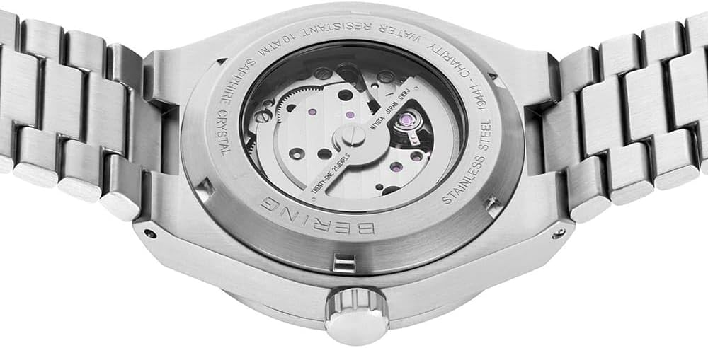 Bering 19441-charity Men's Automatic Watch, Silver, Blue (Pale)