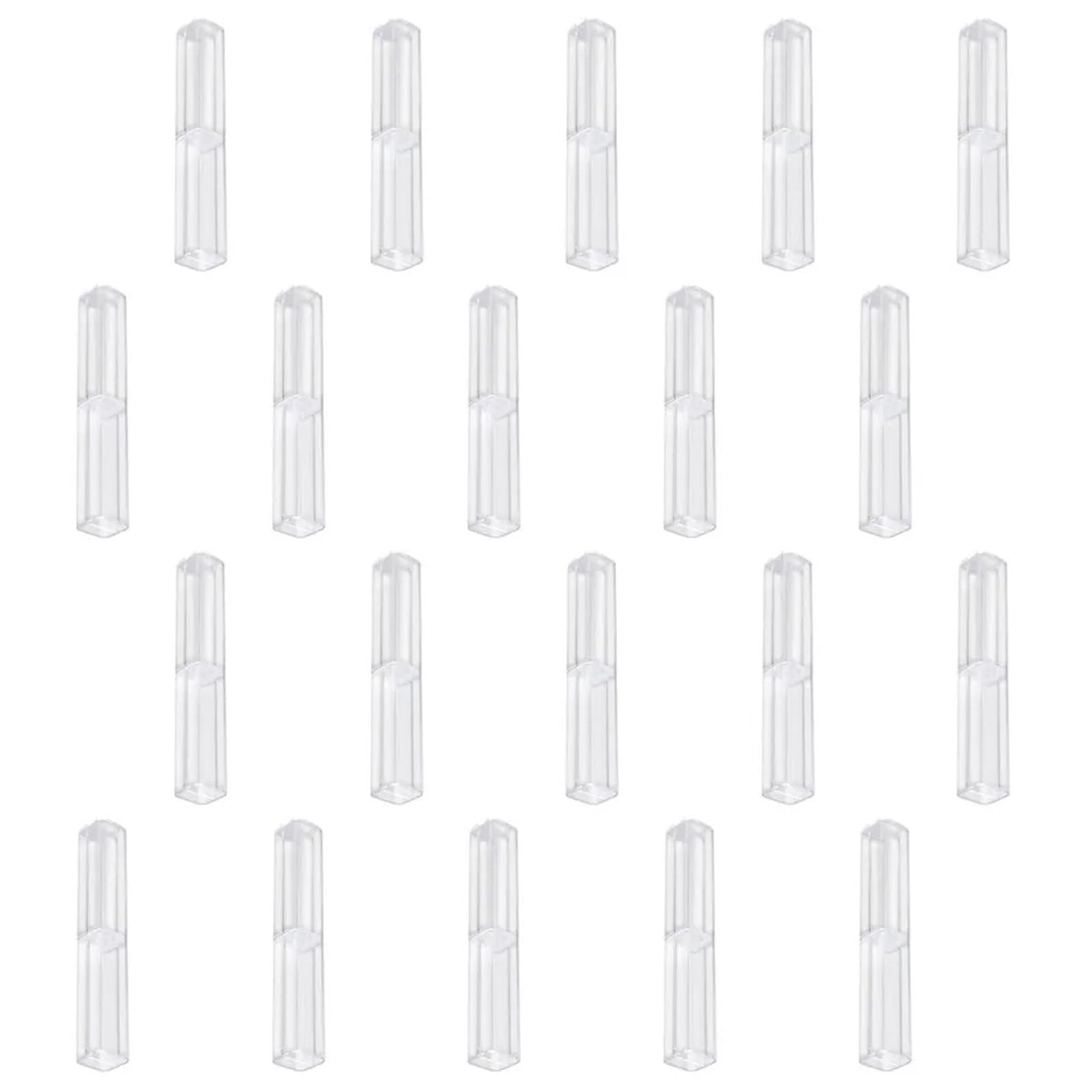 Lot de 20 boîtes à stylos en plastique avec couvercle transparent