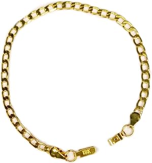 Pulseira masculina grumet discreta 4mm Banhado 18k (p-30)