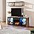 WLIVE Fireplace TV Stand for 65 Inch TV, 58" Entertainment Center with Fireplace, Modern TV Stands for Living Room, Entertainment Center with Glass Shelves, Rustic Brown