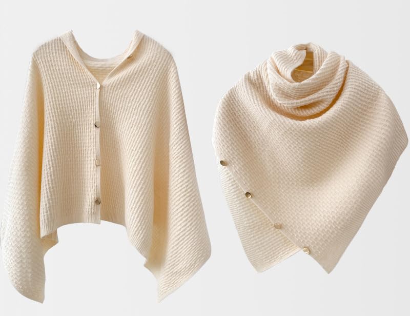 Women's Shawl Wraps Cozy Sweater Cape Casual Shawl Wraps Scarf Cardigan Cloak Open Front Ponchos Shoulder Tops Cover Up Cape3