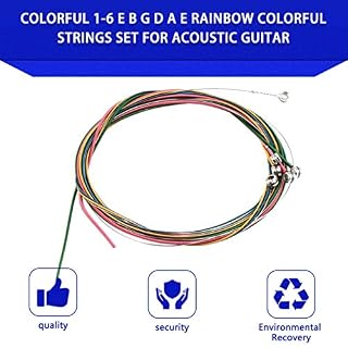 Zhou-YuXiang Jeu de Cordes de Guitare en Alliage de cuivre Ferme coloré d’arc-en-Ciel Pratique Durable pour l’équipement… - Les Beatles, Paul McCartney, John Lennon, RIngo Starr, George Harrison Zhou-YuXiang Jeu de Cordes de Guitare en Alliage de cuivre Ferme coloré d'arc-en-Ciel Pratique Durable pour l'équipement… – Image 2