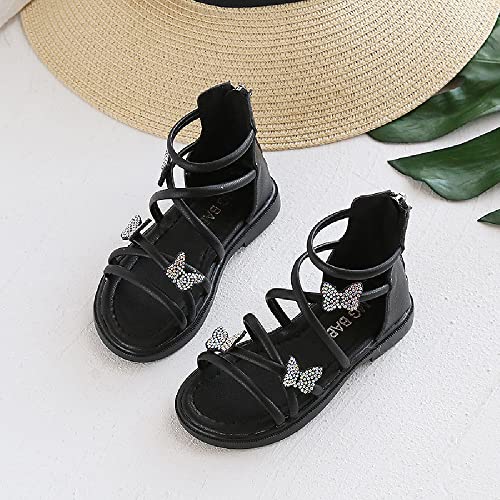 Simple Style Rear Zip Girl's Shoes Rubber Non-Slip Soft Sole Sandals2