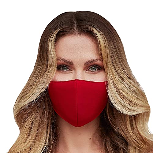 Image of Washable Face Mask with Adjustable Ear Loops & Nose Wire - 3 Layers, Made in USA