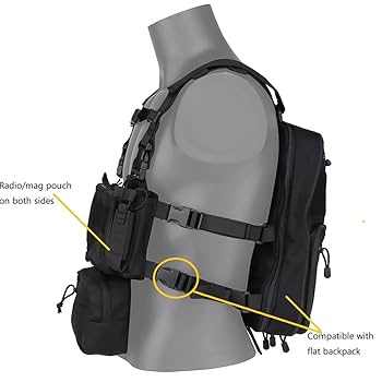 個人装備 Chest Rig Pouch for Vest Carrier Tactical Vest Army Chest Rig Carrier Armor X Harness Rifle