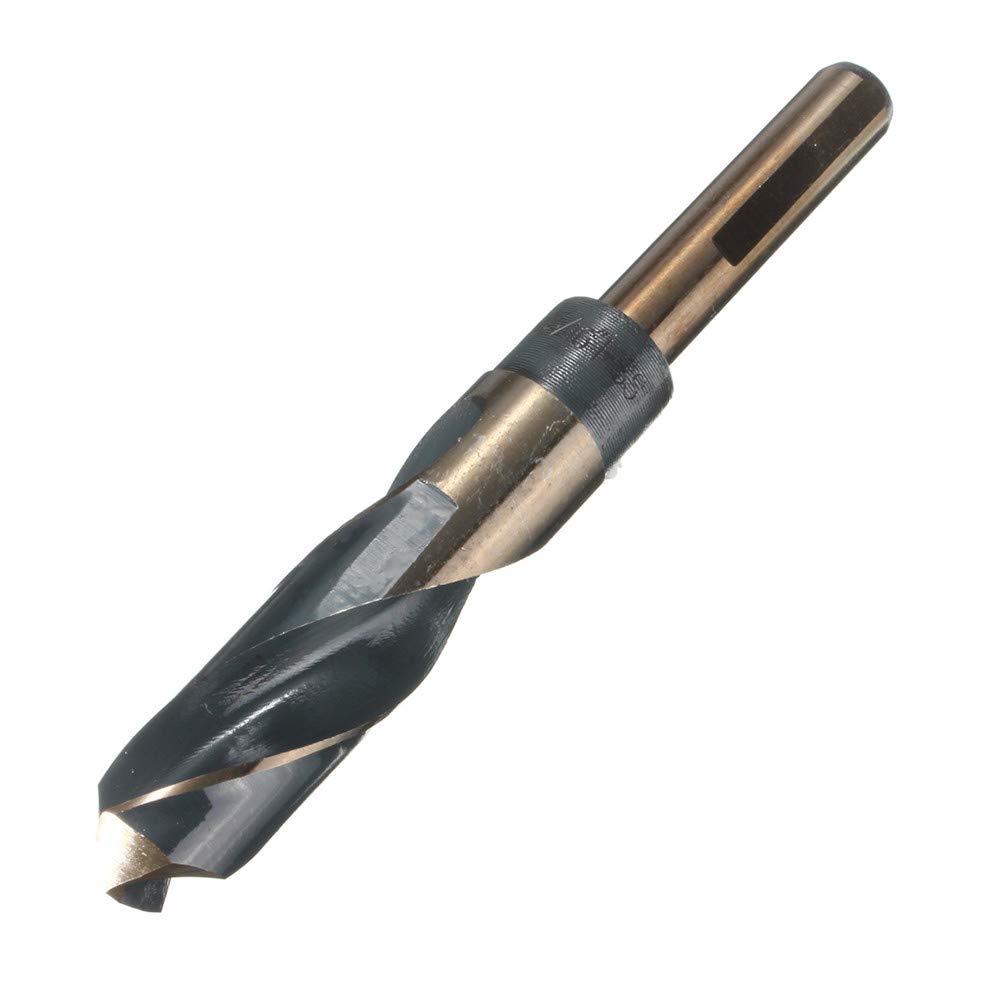 Juego de brocas helicoidales Hss 4241 de vástago de 1/2 pulgada, 8 piezas, 9/16 a broca helicoidal de 1 pulgada para metal de madera - 1#