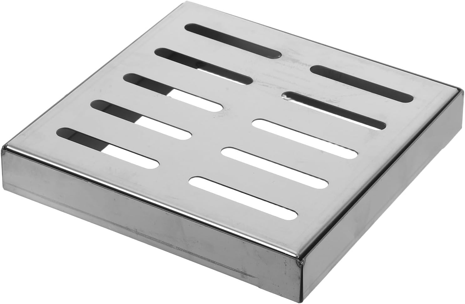 Drain Grate 12x12 Inch Silver Heavy Duty Stainless Steel | Driveway and Commercial Plaza Use, Corrosion Resistant Build, High Load Capacity, Effortless Installation for Outdoor