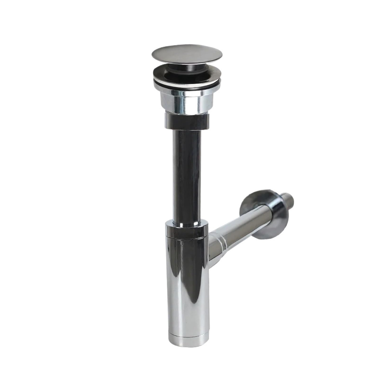 Desagüe lavabo pulsante 32mm acero inoxidable cromado junta ABS | Drenaje emergente de 32 mm con cuerpo cromado inoxidable y sello de ABS, drenaje rápido y suave for lavabo