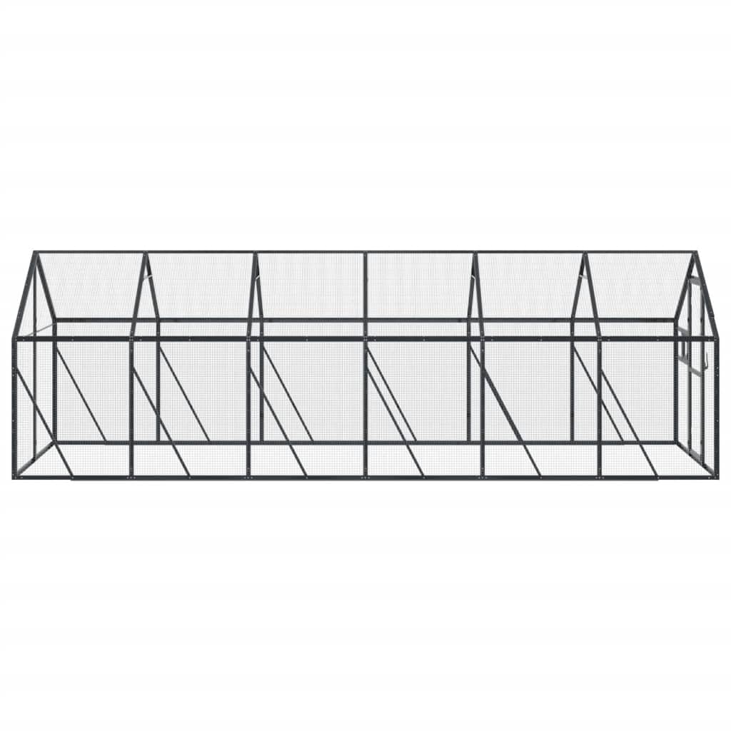 Voliere Anthrazit 1,79x6x1,85 m Aluminium,Tiere & Tierbedarf,Haustierbedarf,Vogelbedarf,Vogelkäfige & -ständer,Anthrazit,52.3 kg-3155804