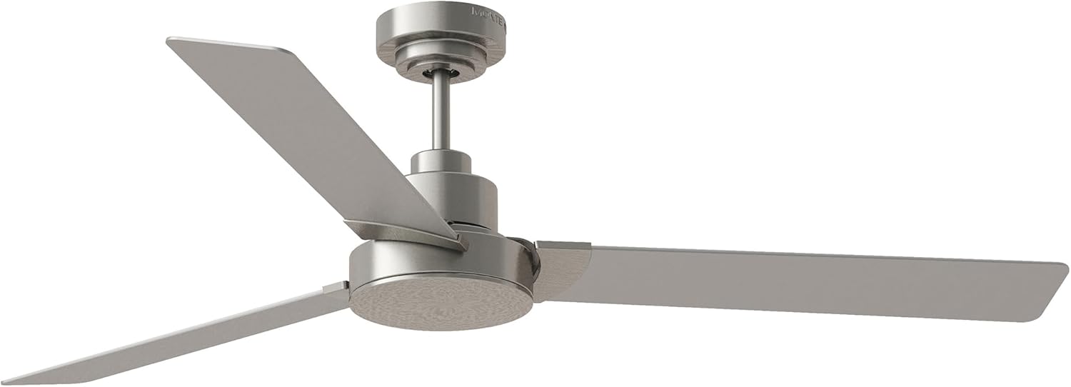 Monte Carlo Fans-Jovie-3 Blade Ceiling Fan in Modern Style-14.7 Inch Tall and 58 Inch Wide-Brushed Steel Finish