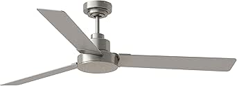Monte Carlo Fans-Jovie-3 Blade Ceiling Fan in Modern Style-14.7 Inch Tall and 58 Inch Wide-Brushed Steel Finish
